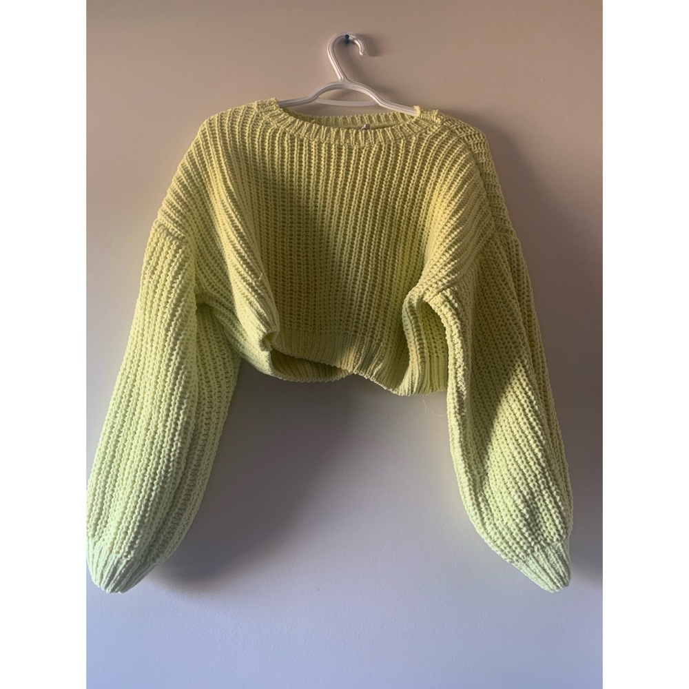 Yellow Crop Sweater